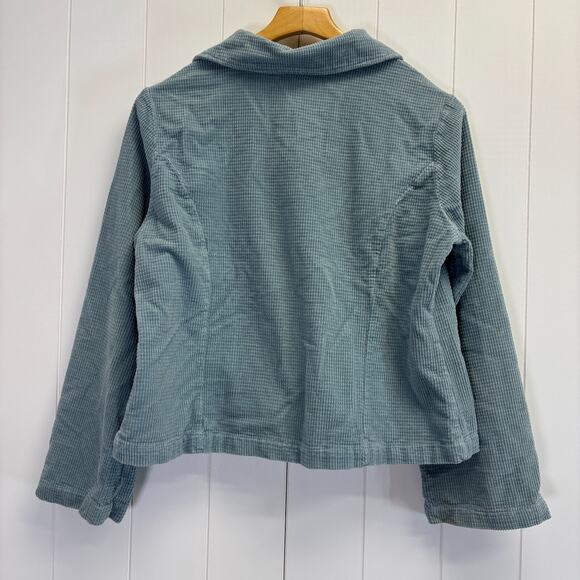 Bryn Walker Womens Boho Hipster Waffle Corduroy Cropped Jacket Size M Preppy - Picture 6 of 7